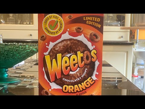 WEETOS ORANGE CEREAL STRAIGHT FROM THE BOX #asmr #unboxing #cereal