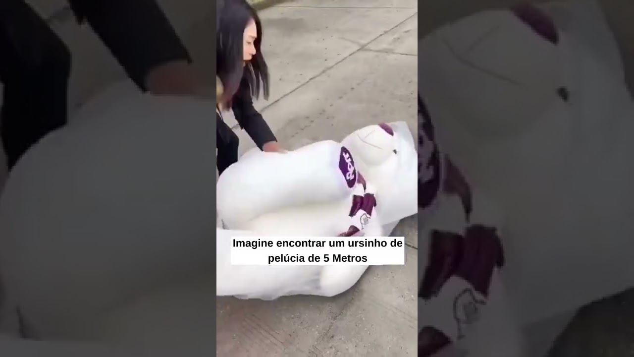 #cute Ursinho gigante de 5 metros #teddy #shorts #kawaii #youtubeshorts