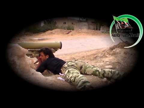 استهداف تحصينات قوات النظام في أحد الحواجز في ريف حماة الشمالي بواسطة صاروخ ميتس من قبل لواء المنتصر بالله