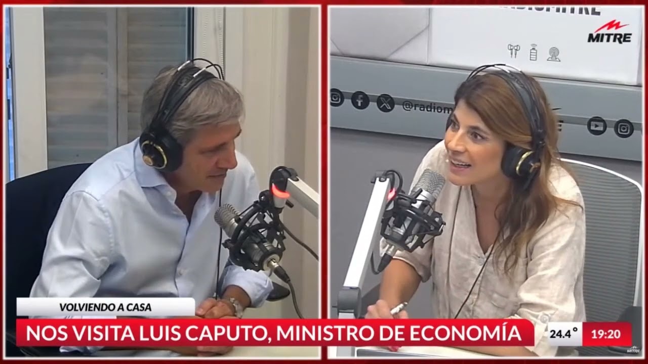 Entrevista completa al Ministro Luis Caputo en "Volviendo a casa" con Eleonora Cole para Radio Mitre