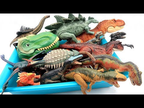 DINOSAUR TOY BOX! Schleich, Jurassic World 2, 공룡메카드, T Rex Head Toys