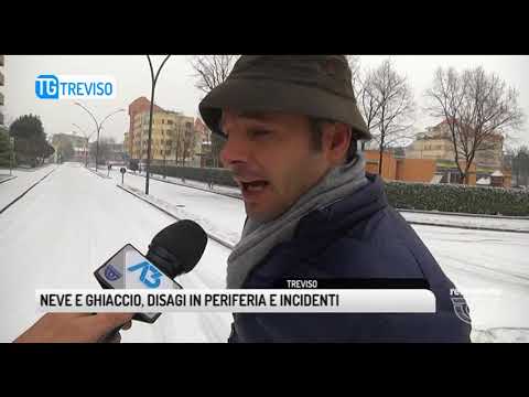 TG TREVISO (01/03/2018) - NEVE E GHIACCIO, DISAGI IN PERIFERIA E INCIDENTI