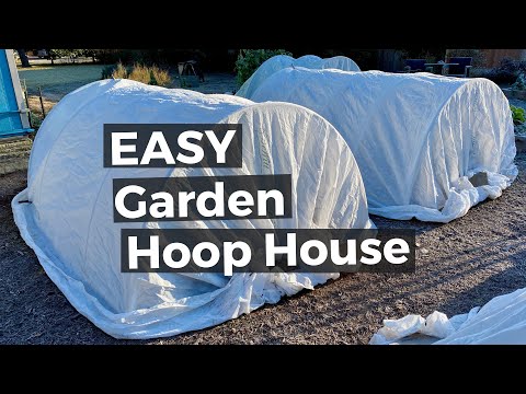 HOW TO MAKE A HOOP HOUSE FOR A RAISED GARDEN BED AND EXTEND THE GROWING SEASON