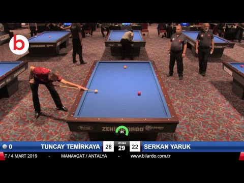 TUNCAY TEMİRKAYA & SERKAN YARUK Bilardo Maçı - 2019 TÜRKİYE KUPASI 1. ETAP ERKEKLER-6.ÖN ELEME