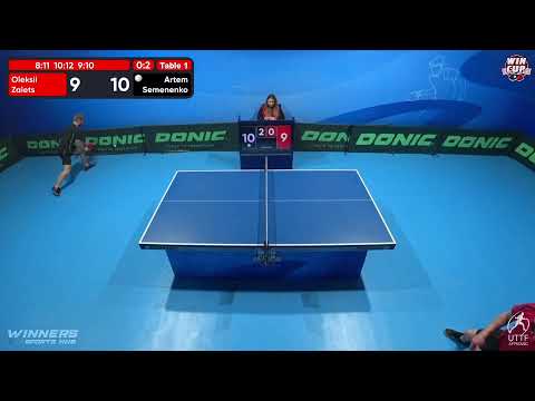 08:00 Oleksii Zaiets 0-3 Artem Semenenko West 1 WIN CUP 07.11.2022 | TABLE TENNIS WINCUP
