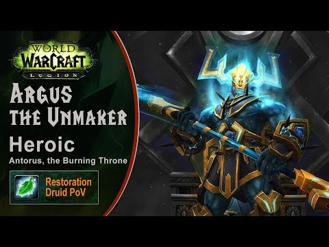 [LGN] Argus the Unmaker, Heroic Antorus, Restoration Druid PoV (Game Sounds Only)