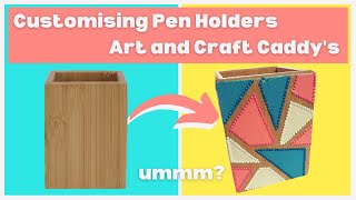 Customising Wooden Pen Holders using Polymer Clay UV Resin and Acrylic Paint