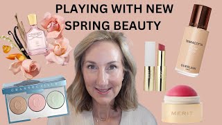 PLAYING WITH NEW MAKEUP | GUERLAIN LE TEINT GLOW | CHANTECAILLE SARAH CREAL + CREED ELADARIA!