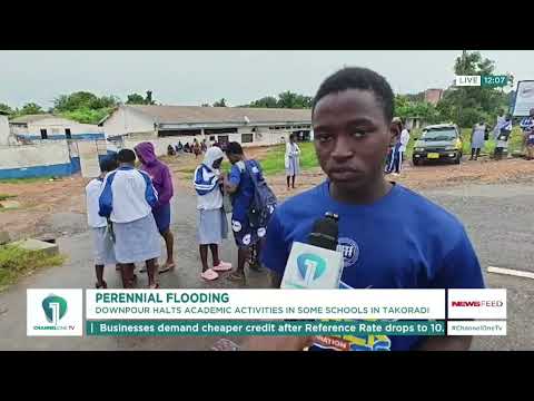 Takoradi Floods Disrupt School: OITI Students Stranded as Classrooms Go Under Water