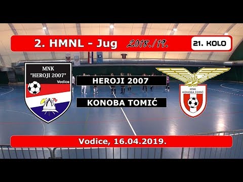 2. HMNL Jug, 21. KOLO: HEROJI 2007 - KONOBA TOMIĆ 5:4, 16.04.2019.