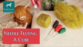 Is it difficult to needle felt a CUBE // Lets try it!