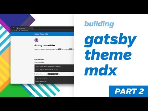 Building Gatsby Themes - gatsby-theme-mdx - Part 2