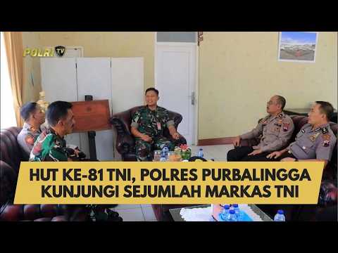 HUT KE-81 TNI, POLRES PURBALINGGA KUNJUNGI SEJUMLAH MARKAS TNI