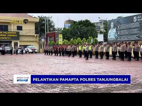 KAPOLRES TANJUNG BALAI PIMPIN APEL PELANTIKAN DAN PERESMIAN PAMAPTA