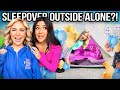 MY DAUGHTERS FIRST SLEEPOVER OUTSiDE ALL ALONE