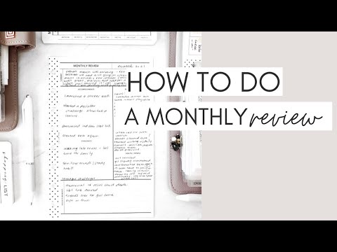 How To Do a Monthly Life Review In Your Planner | At Home With Quita
