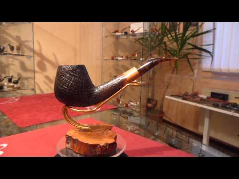 Brand new Briar pipe PARONELLI bent sandblast dark -  eBay item number: 181606510243