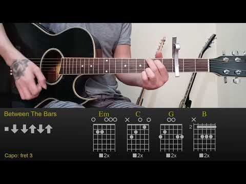 Between The Bars - Elliott Smith | Easy Guitar Lesson Tutorial with Chords/Tabs and rhythm.
