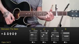 Between The Bars - Elliott Smith | Easy Guitar Lesson Tutorial with Chords/Tabs and rhythm.