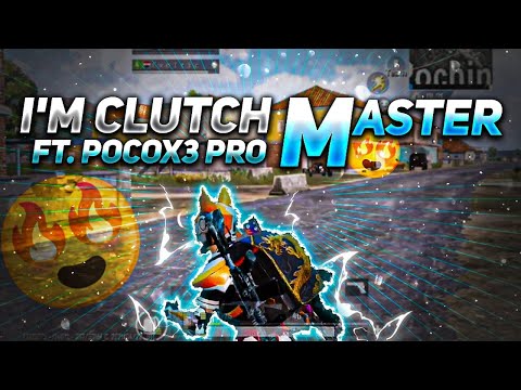 I'M CLUTCH MASTER ft. POCO X3 PRO 😈 PUBG MOBILE 5 FINGER-GYRO MONTAGE 😍