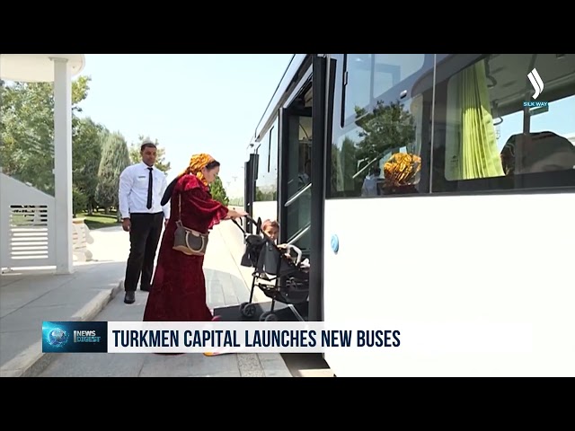 Türkmenistan’ın başkentinde yeni otobüsler hizmete girdi