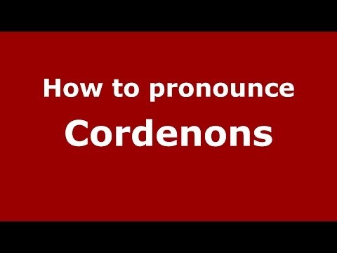 How to pronounce Cordenons