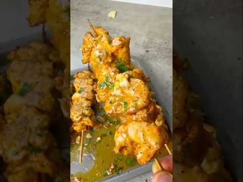 Garlic Parmesan chicken skewers