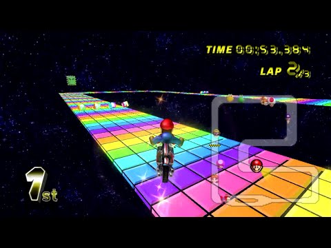 [60FPS] Mario Kart Wii: Custom Track - SNES Rainbow Road (1080p HD)