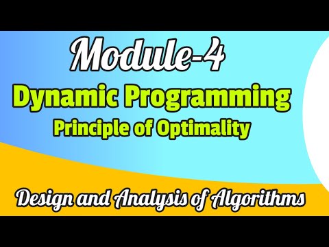 Dynamic Programming- Principle of Optimality