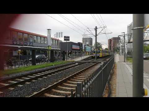 Laatste rit van de sneltram in Utrecht NL
