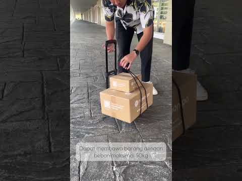 Gambar Maxbuilt Troli Barang Lipat Plastik 50 Kg - Hitam