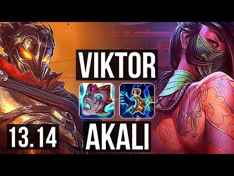 VIKTOR vs AKALI (MID) | 2.9M mastery, 1800+ games, 7/1/2 | NA Diamond | 13.14