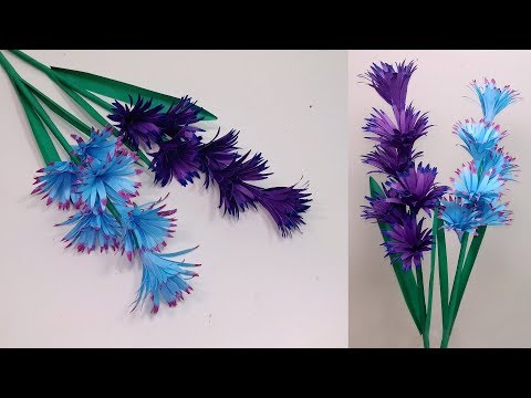 How to Make Very Gorgeous & Easy Paper Stick Flower || Stick Flower | Jarine's Crafty Creation Video