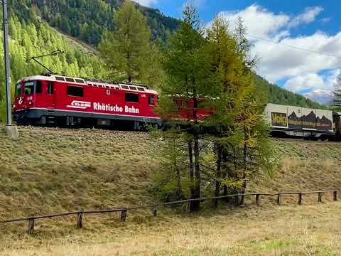 Güterzug im Val Bever @rhaetischebahn #rhb