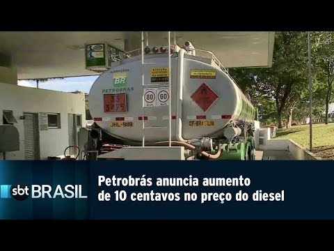 Petrobrás anuncia aumento de 10 centavos no preço do diesel