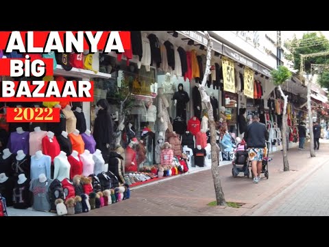 alanya big bazaar walking tour  ! alanya fake market ! antalya turkey ! turkey holiday travel