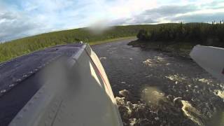 Taking off from Owl Brook (Salmon fly-out) in our Beaver Floatplane