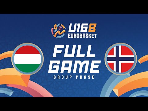 Group Phase | Hungary v Norway | Full Basketball Game | FIBA U16 EuroBasket 2025 Division B