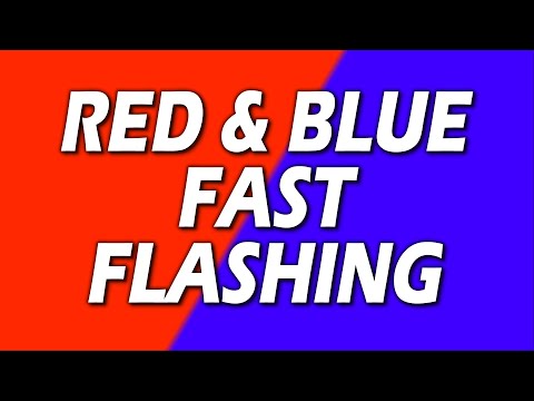 RED & BLUE FAST Flashing colours LED Lights - Party Strobe - Color Changing Screen - 3 Hours 60fps