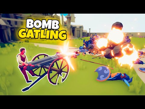 BOMB GATLING GUN VS EVERY FACTION | TABS MODDED GAMEPLAY