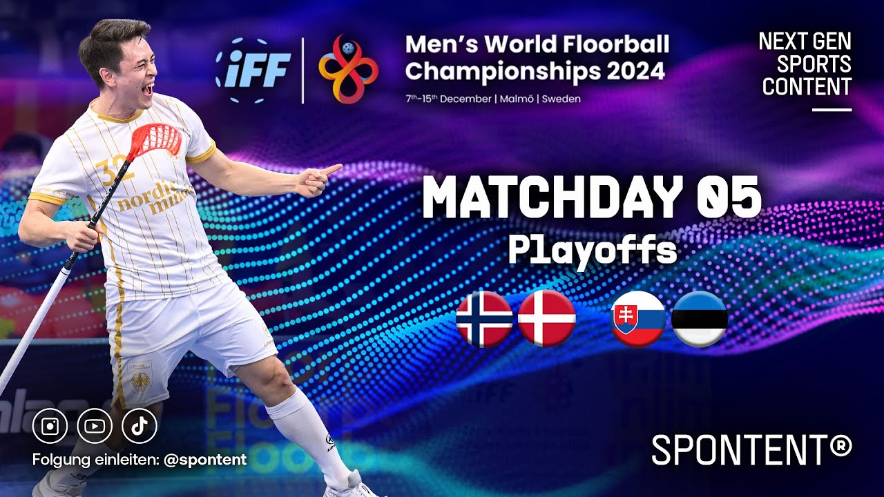 Floorball | Matchday 05 - Session 02 | Playoffs | Men's World Floorball Championships 2024