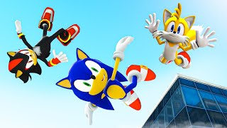 Sonic vs Shadow Funny Ragdolls & Fails in GTA 5 (Tails, Amy Rose, Dr. Eggman)