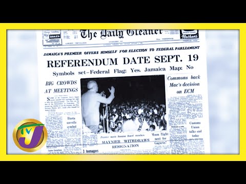 Jamaica's History Norman Manley Announce Referendum Date Jamaica Labour Party Logo