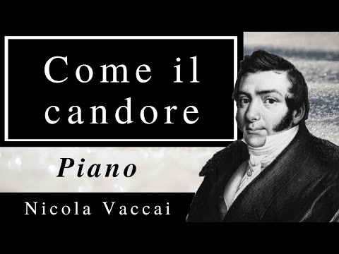 Come il candore (N.Vaccai) Karaoke / Piano accompaniment