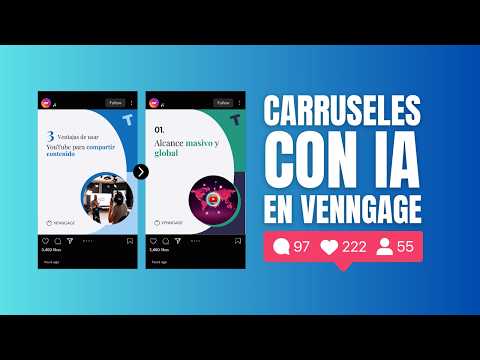 Cómo crear carruseles con IA en VENNGAGE