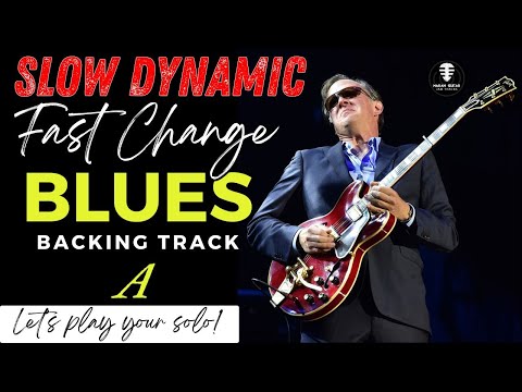 Slow Blues Backing Track – 12/8 Fast Change – Improvisation Jam in A