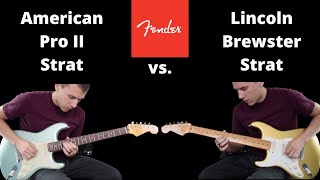 Video thumbnail for Fender American Pro II Stratocater vs Lincoln Brewster Signature Stratocaster by Brett McReynolds
