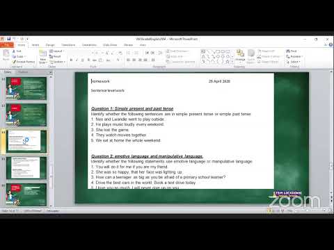 Grade 8 English FAL 29 April 2020