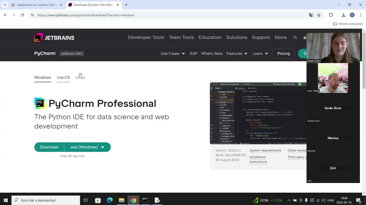 PyCharm telepítése