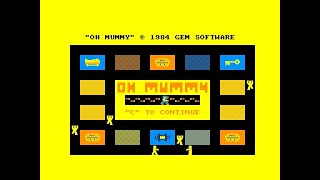 Amstrad CPC - Oh Mummy - Max speed / Max difficulty (1984)